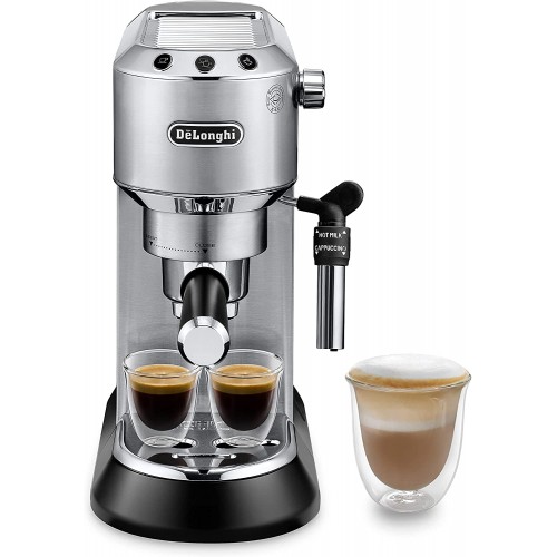 De'Longhi Dedica Style Machine expresso pour préparer des boissons café et lactées EC685M Acier Chromé