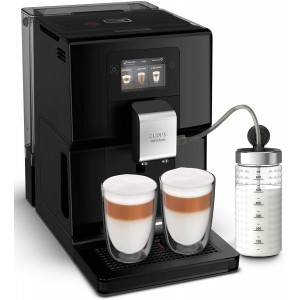 Krups Intuition Preference Machine à café à grain Machine à café Broyeur grain Cafetière expresso Cappuccino Espresso Ecran tactile couleur 11 recettes préenregistrées EA873810