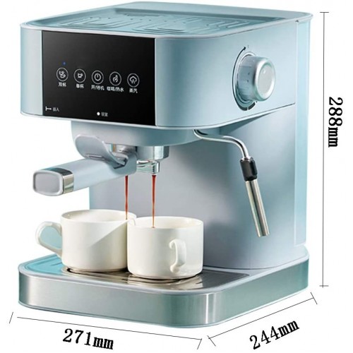 Kunyun Machine à café Automatique pour Espresso et Autres Boissons Grains de café ou Poudre 1050 W café Automatique pour l'acier Inoxydable d'espresso et de Cappuccino.