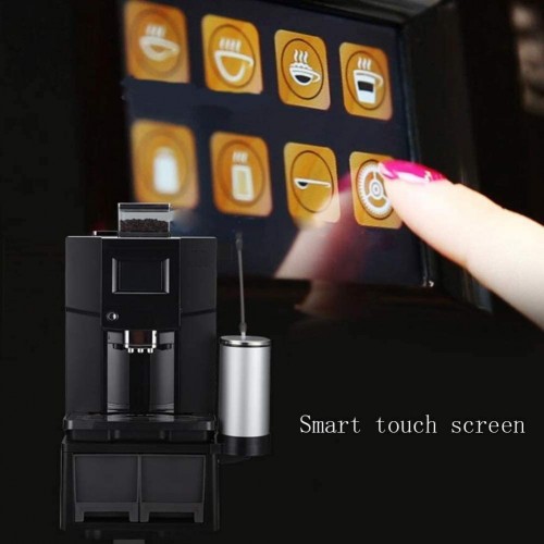 LWHDPW Machine à café automatique machine à café à pompe à vapeur cafetière à écran tactile bureau maison entreprise fête haute pression de 19 bar