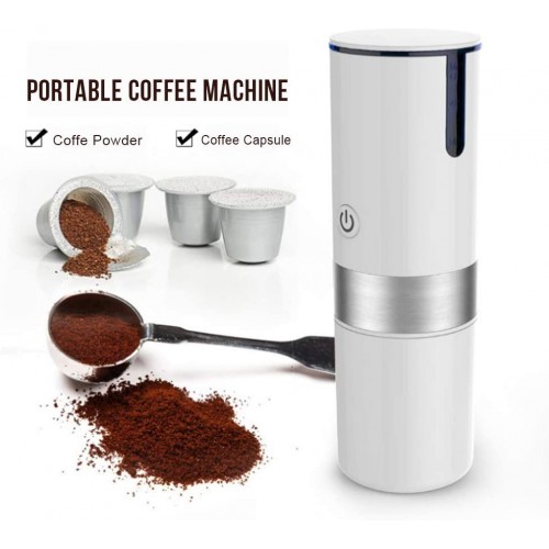Machine à café machine à capsules de café entièrement automatique domestique mini machine à café électrique USB portable pour les voyages à la maison blanc