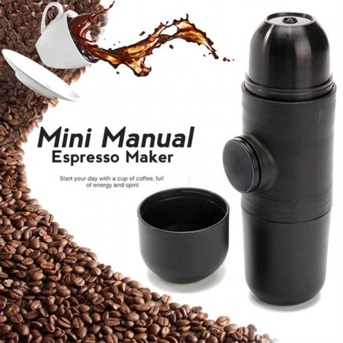 Machine à Espresso 8 Pression Bar Machine à café supplémentaire Petit Voyage à Commande Manuelle Compatible avec Sol Cafetière Expresso Portable