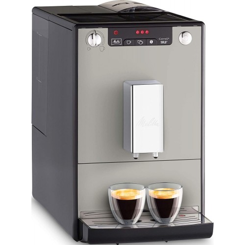 Melitta Solo Sandy Grey E950-777 Machine à Café et Expresso Automatique avec Broyeur à Grains Compacte et Simple à Utiliser [Exclusivité ]