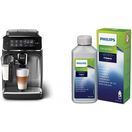Philips EP3246 70 Machine à Café Automatique Expresso Séries 3200 LatteGo Argent & Philips CA6700 10 Detartrant Spécial Machine Espresso