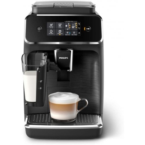 Philips Série 2200 EP2232 40 Machine à café automatique 3 spécialités de café système de lait LatteGo noir mat noir brossé