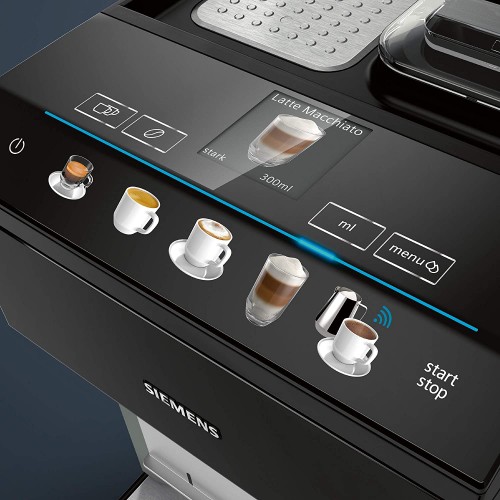 Siemens EQ.500 Classic TP507DX4 Machine à café automatique simple d'utilisation compatible alexa deux tasses simultanées 1500 W gris