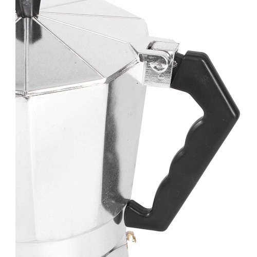 Réchaud à moka délicat cafetière expresso facile à utiliser poignée ergonomique octogonale pour cafetière pour la maison pour le caféSilver 600ml