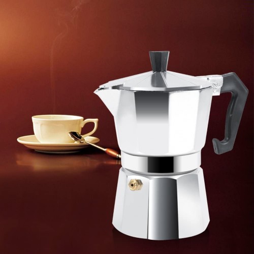 Yosoo Cafetière Italienne en Aluminium 3 6 9 12 Tasses Pot café Moka Cuisinière Bureau Domicile pour Espresso600ML 12tasses