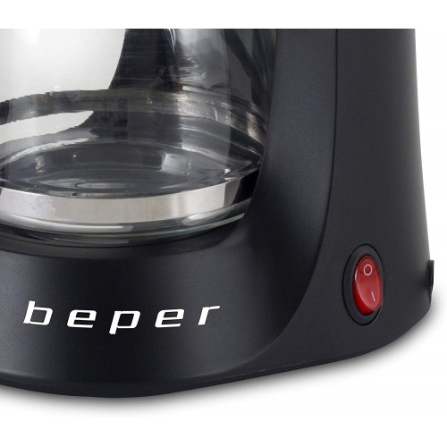 BEPER BC.060 Machine pour espresso 800 W 4 tasses ABS Noir