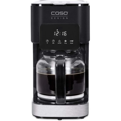 CASO Coffee Taste and Style Cafetière avec filtre permanent 1,5 l température de préparation optimale 92-96 °C système anti-goutte tête d'infusion optimisée acier inoxydable
