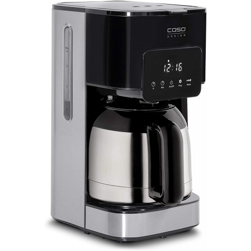 CASO Coffee Taste and Style Thermo Machine à café avec filtre permanent 1,2 l température d'infusion optimale 92-96 °C système anti-goutte tête d'infusion optimisée verseuse isotherme