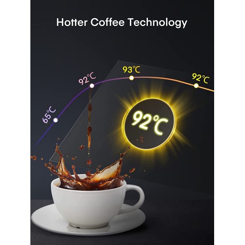 HOUSNAT Cafetière Filtre Machine à Café Programmable Technologie de Douchette Avancée et Température Optimale Fonction Préparation Rapide & Timer & Maintien au Chaud Capacité 1,8L 12 Tasses