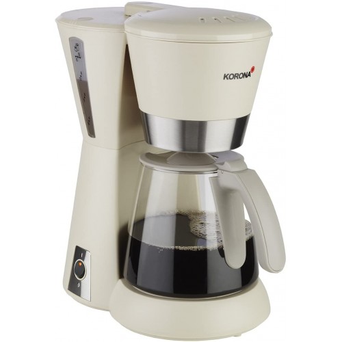 Korona 10205 Coffee maker sand-grey | cream | Cafetière à filtre | cruche en verre | 10 tasses | 1080 watts
