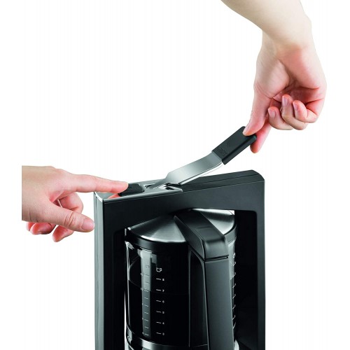 Krups Cafetière filtre Pression inox Machine à café 1 L 12 tasses Cafetière électrique Cafetière pression Machine café Filtre permanent inclus Arrêt automatique KM468910