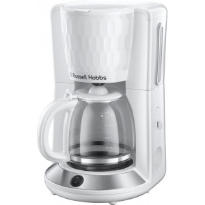 Rusell Hobbs 27010-56 Glas-Machine à café `Honeycomb` Blanc