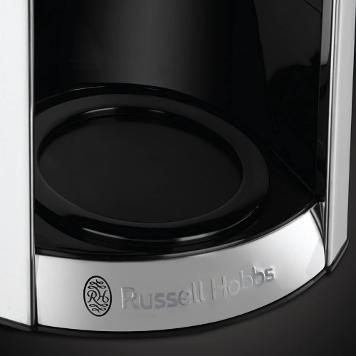 Russel Hobbs Machine à Café Cafetière Filtre 1,8L Inox 12 Tasses Programmable Auto-Nettoyante Gris 23241-56 Luna