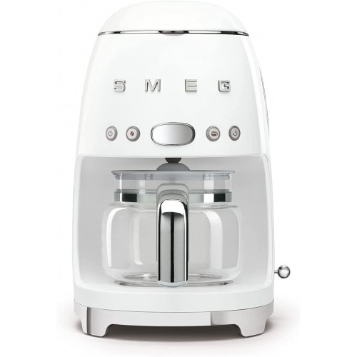 Smeg DCF02WHEU Cafetière filtre programmable 10 tasses 1050W Blanc