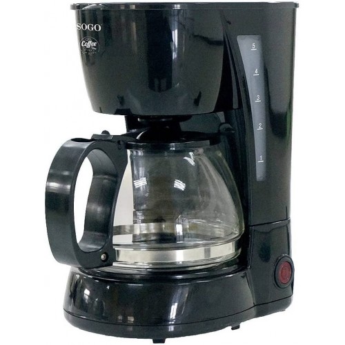 SOGO CAF-SS-5655 Cafetière électrique pour 4 tasses 650 W 0,6 l Noir