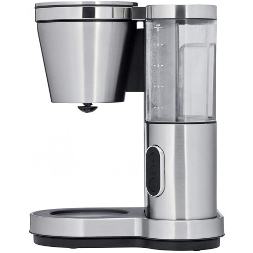 WMF Lono Cafetière filtre 10 tasses Machine à café Cromargan inox 18 10 de haute qualité Design Système Aroma Perfection Panneau de commandes Réservoir d'eau amovible 0412300011