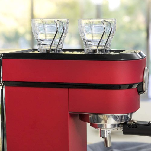 Cecotec Machine à Expresso Cafelizzia 790 Pro Shiny pour expressos et capuccinos Rouge Avec manomètre