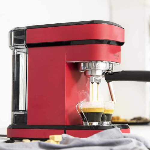 Cecotec Machine à Expresso Cafelizzia 790 Shiny. 1350 W Système Thermoblock 20 bars mode automatique pour 1-2 cafés cuiseur vapeur réglable 1,2 L