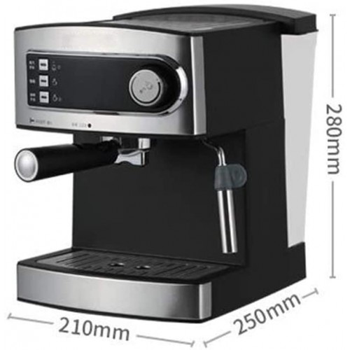 Espresso Machine à Expresso 20 Bar 850W 1.6 l,One Touch Control Chauffe-tasses décharge de pression auto buse à vapeur pour mousse de lait