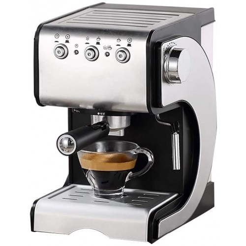 LTLWSH Espresso Machine à Expresso 20 Bar 1050W 1.5 l,One Touch Control Chauffe-Tasses décharge de Pression Auto buse à Vapeur pour Mousse de Lait