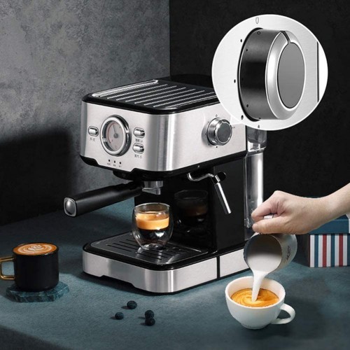 LTLWSH Espresso Machine à Expresso 20 Bar avec Filtre à Eau 1050W 1.5 L,One Touch Control Chauffe-Tasses décharge de Pression Auto buse à Vapeur pour Mousse de Lait