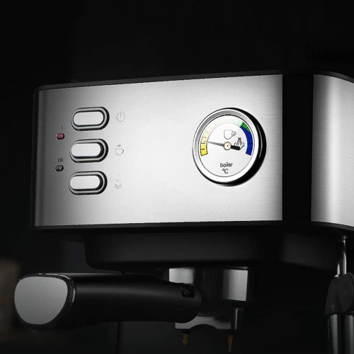 LTLWSH Espresso Machine à Expresso 20 Bar avec Filtre à Eau 850W 1.5 L,One Touch Control Chauffe-Tasses décharge de Pression Auto buse à Vapeur pour Mousse de Lait