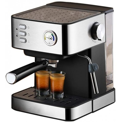 LTLWSH Espresso Machine à Expresso 20 Bar avec Filtre à Eau 850W 1.5 L,One Touch Control Chauffe-Tasses décharge de Pression Auto buse à Vapeur pour Mousse de Lait