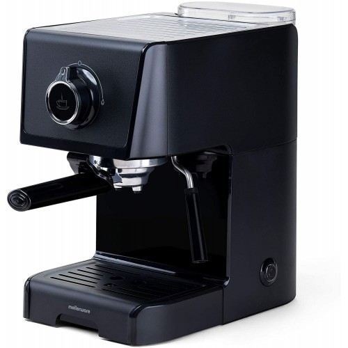 Machine à espresso et cappuccino KOFFY. 1200W 15 Bars. Cuiseur à vapeur réglable. Capacité 1,2L Café moulu et dosettes.