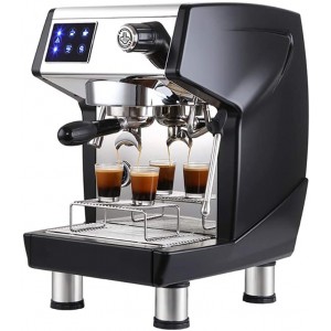 Machines à café Cappuccino Commerciales avec mousseur de lait automatique Machine à expresso avec contrôle de température de précision,Black