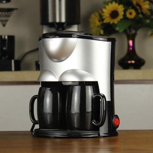 Machines à café Mini Petite maison Drip fraîchement infusé Aicok Filtre Machines à café entièrement automatique Cooker thé Système anti-goutte à goutte 300W 0.15L,Noir