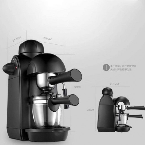 MZXUN Machine à expresso Cafetière expresso 5bar Machine à espresso et cappuccino Maker Fouets à lait Espresso avec vapeur noir