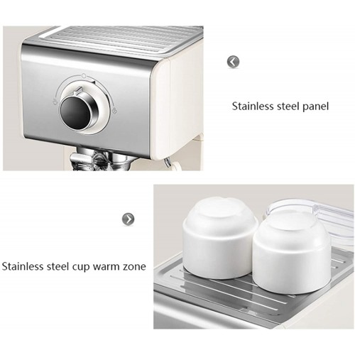 Petite machine à café pour la maison machine à expresso semi-automatique lait cappuccino café 1250 W couleur : noir