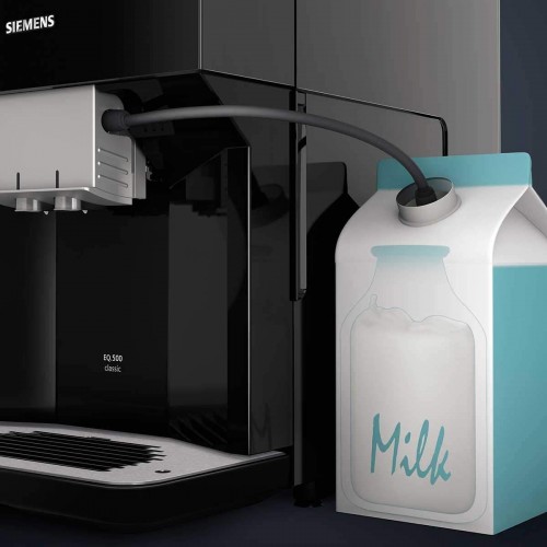 Siemens EQ.500 classic TP503R09 – Machine à café automatique avec écran TFT – Bac à grains et réservoir café moulu – 6 programmes – iAroma System – Couleur : Noir