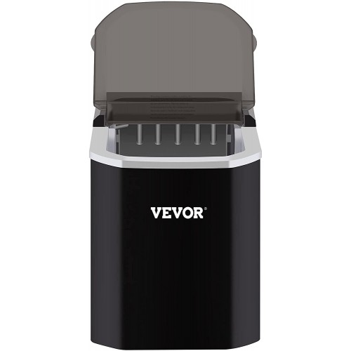VEVOR Machine à Glaçons Portable 12kg par 24H Mini Commercial Ice Maker avec LCD Noir