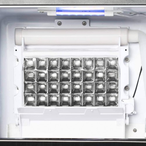 vidaXL Appareil à Glaçons 420 W Noir 45kg 24h Machine à Glaçons Cube de Glace