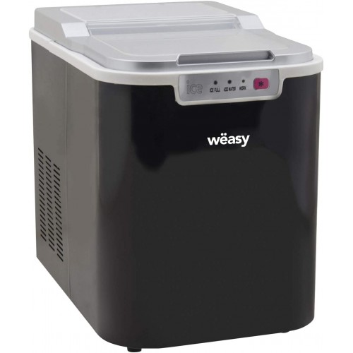 Wëasy KW12 Machine à glaçons 12kg en 24h 1 taille de glaçons Automatique Electrique Compact Portable sans installation Silencieuse 2,2L cube de glace rapide prêt en 12min à poser sur comptoir