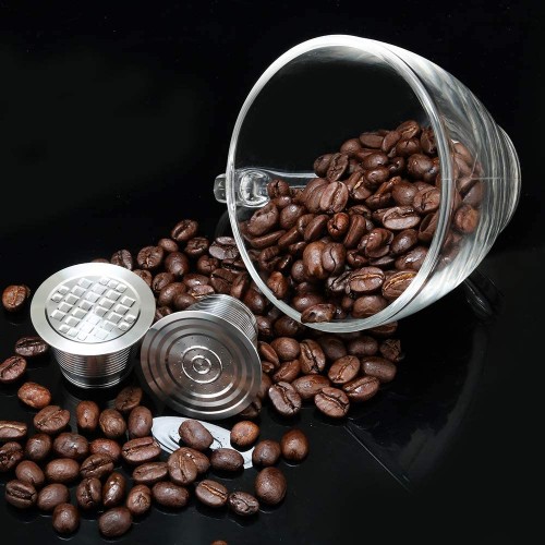 1 Capsule Nespresso Rechargeable En Acier Inoxydable 1 Capsule Nespresso Réutilisable En Plastique Pour Machine Nespresso Avec Cuillère Et Pinceau