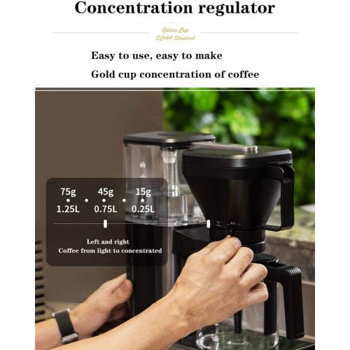 aolongwl Machine à café Coffee Machine Home Small Full Semi-Automatic Drip American Coffee Pot 10 Capacité de Tasse