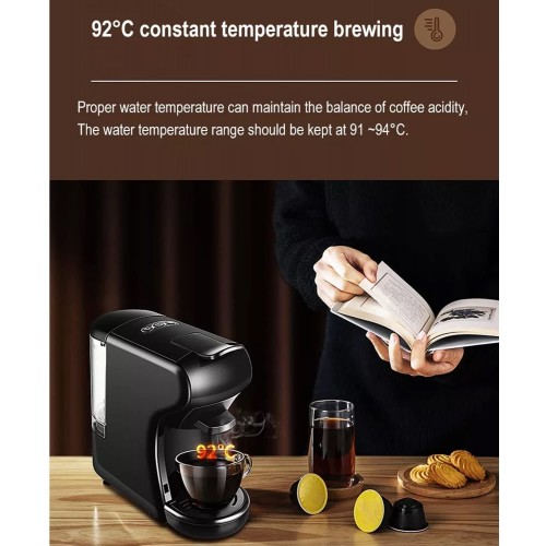 EXHNLE Mini Machines à Expresso Capsules de café Brewer Compatible 19 Bar Chauffage Rapide Brasserie for Expresso Latte for Barista à la Maison