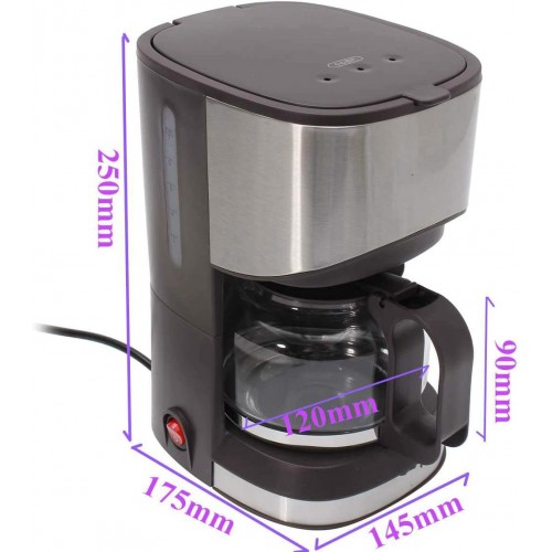 Machine à café Mini Professionnel Auto Cappuccino Latte 5 Tasse Machine à café Machine en Aluminium Mocha Espresso Percolator Pot pour Home Office 700ML