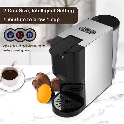 Machine Espresso KOTLIE Machines à Café Cafetière Capsule de café 19BAR Mini Portable Compacte Automatique
