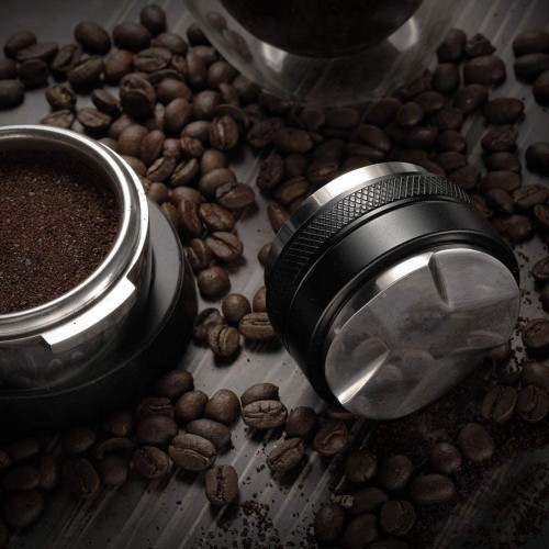 NEOUZA Distributeur de café et presse à café 2 en 1 51 mm Double tête Convient pour les portafiltres Delonghi Breville de 51 mm