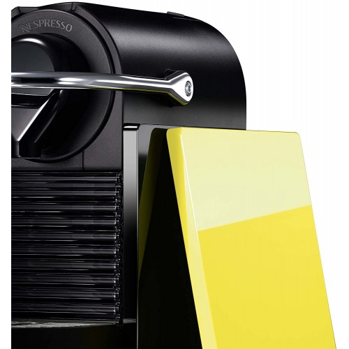 Nespresso Pixie Clips XN 3020 – Cafetière à capsules Krups 19 bar veille réveil automatique ergonomique intelligente Customizable couleur : black & Lemon