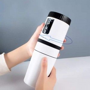 NXYJD Cafetière Portable Acier Inoxydable Meulage électrique d'une Tasse à Main 250ml Mini Mini Magnifique Cafetière extérieure Color : White