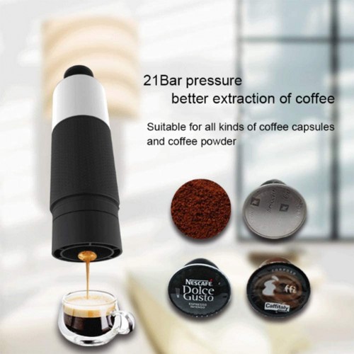 YBZS Mini Machine Portable Capsules de café de Pression MANUELLES Coupe de Cuisson 21 Italian Bar Espresso Maker Extraction Pot
