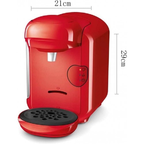 YQGOO Machine à café à Capsules Automatique pour Petit ménage Capacité 0,7L Rouge Couleur: C