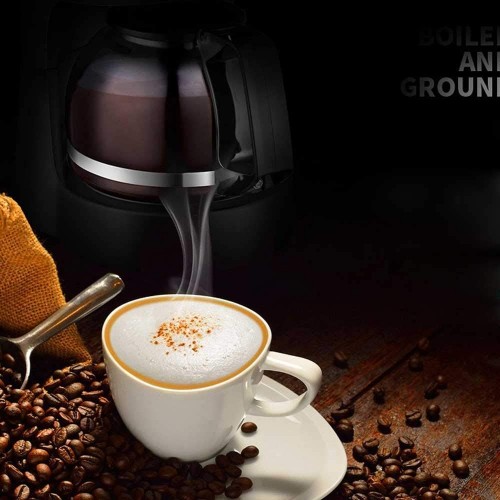 ZJZ Cafetière Filtre Machine à café ménage Automatique américain Goutte à Goutte café Infuser Le thé système Anti-Goutte Permanent réutilisable